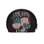 American Flag Skull Print Coin Purse