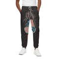 American Flag Skull Print Cotton Sweatpants