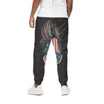 American Flag Skull Print Cotton Pants