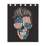American Flag Skull Print Curtain