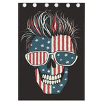 American Flag Skull Print Curtain
