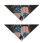 American Flag Skull Print Dog Bandana