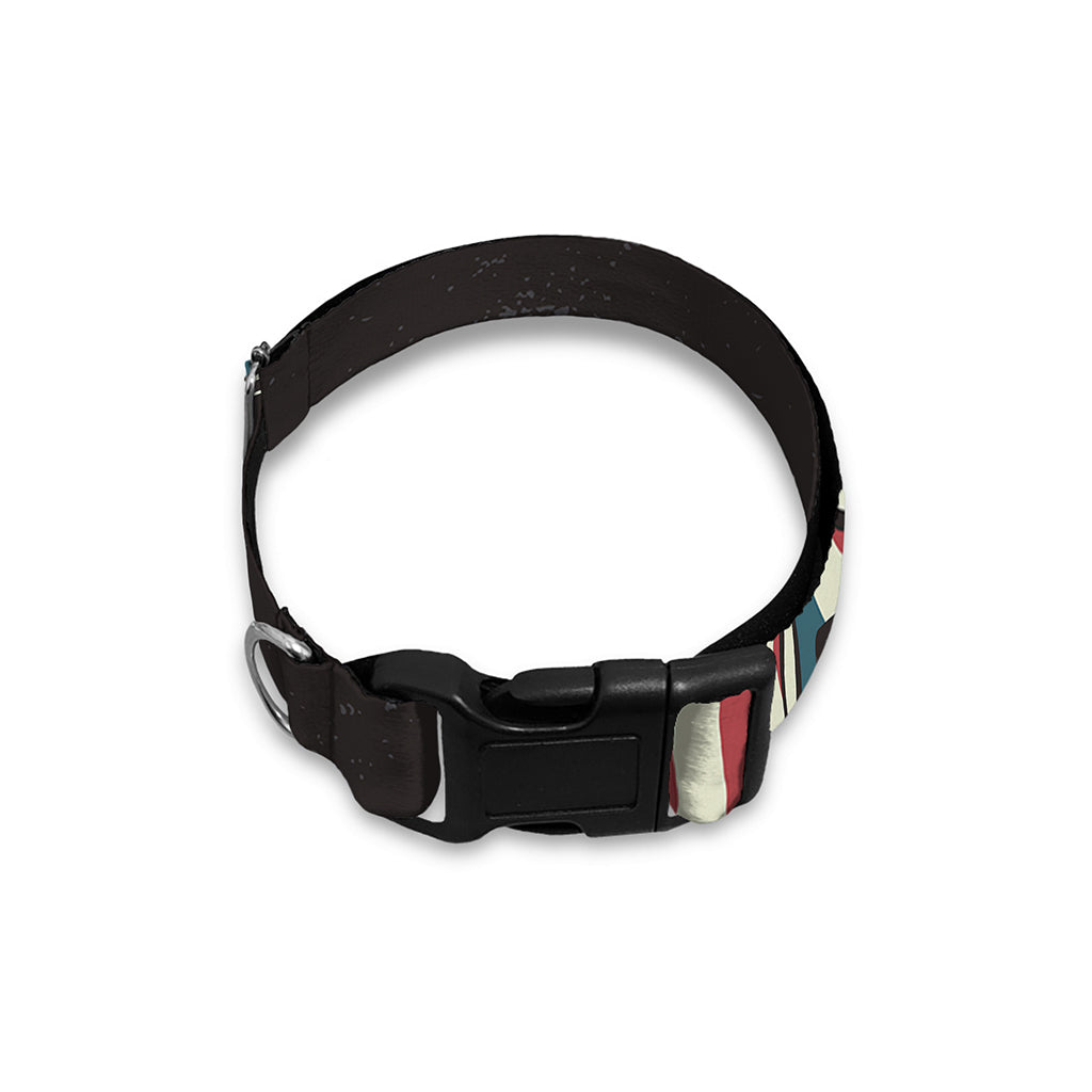 American Flag Skull Print Dog Collar