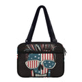 American Flag Skull Print Double Strap Bible Bag