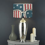 American Flag Skull Print Drum Lamp Shade