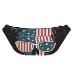American Flag Skull Print Fanny Pack