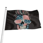 American Flag Skull Print Flag