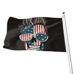 American Flag Skull Print Flag