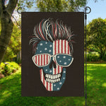 American Flag Skull Print Garden Flag