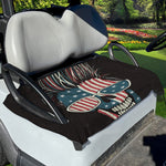 American Flag Skull Print Golf Cart Seat Cover