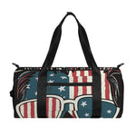 American Flag Skull Print Gym Bag