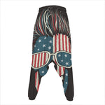 American Flag Skull Print Hammer Pants