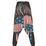 American Flag Skull Print Hammer Pants