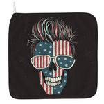 American Flag Skull Print Hand Towel