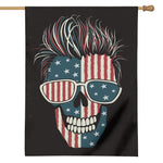 American Flag Skull Print House Flag