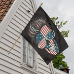 American Flag Skull Print House Flag