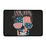 American Flag Skull Print Kitchen Mat