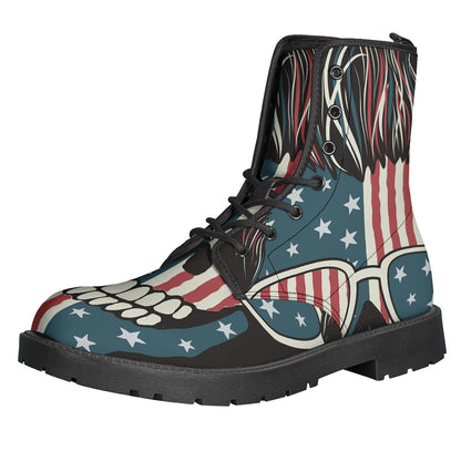 American Flag Skull Print Backpack