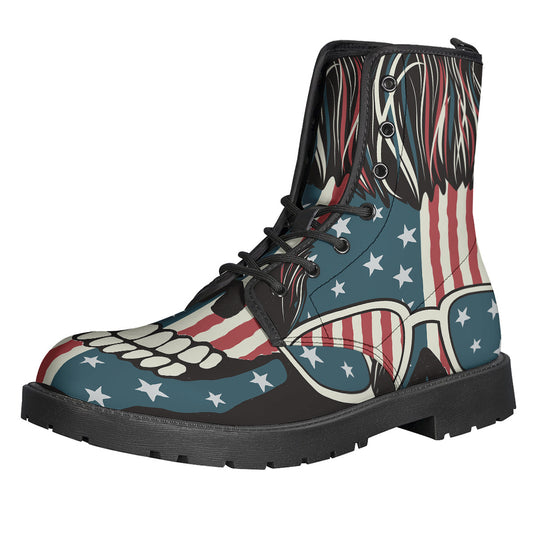 American Flag Skull Print Backpack