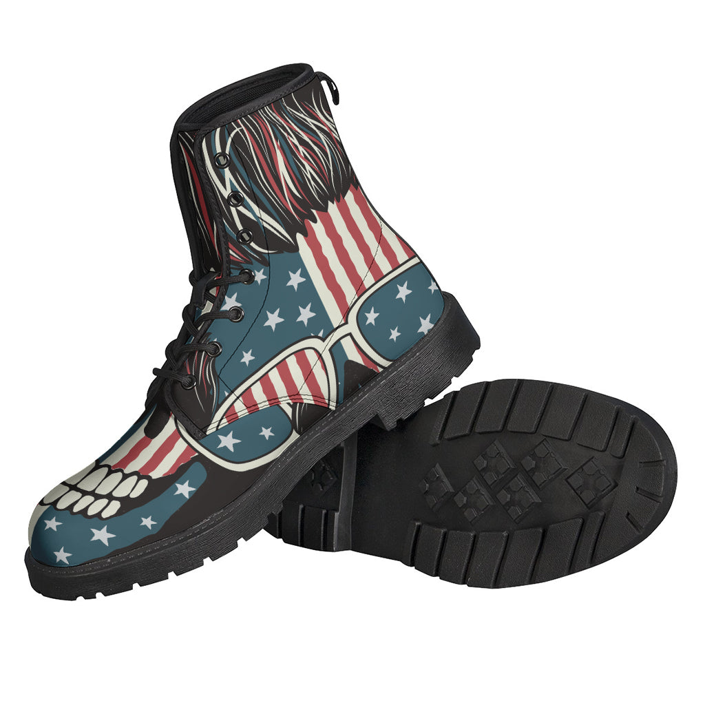 American Flag Skull Print Backpack