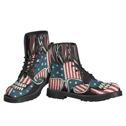 American Flag Skull Print Backpack
