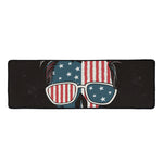 American Flag Skull Print Long Kitchen Mat