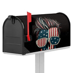 American Flag Skull Print Mailbox Cover