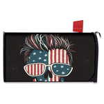 American Flag Skull Print Mailbox Cover