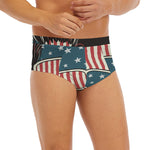 American Flag Skull Print Men's Briefs