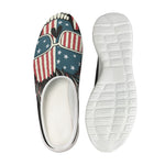 American Flag Skull Print Mesh Casual Shoes