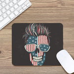 American Flag Skull Print Mouse Pad