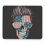 American Flag Skull Print Mouse Pad