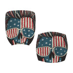American Flag Skull Print Office Chair Cover