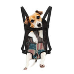 American Flag Skull Print Pet Carrier Backpack