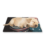 American Flag Skull Print Pet Cooling Mat Cover