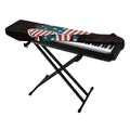 American Flag Skull Print Piano Keyboard Cover