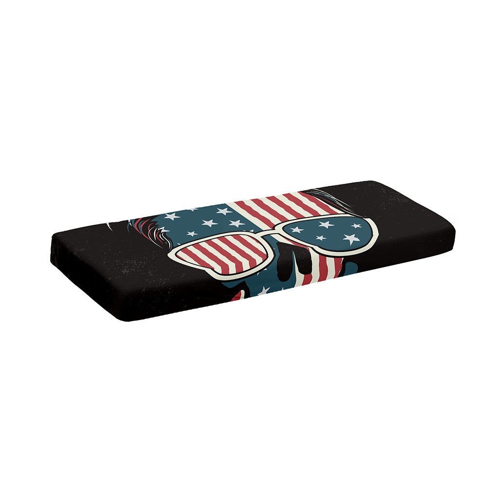 American Flag Skull Print Piano Keyboard Cover