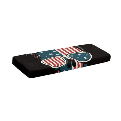 American Flag Skull Print Piano Keyboard Cover