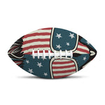 American Flag Skull Print Rugby Ball