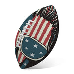 American Flag Skull Print Rugby Ball
