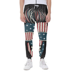 American Flag Skull Print Scuba Joggers