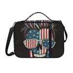 American Flag Skull Print Shoulder Strap Bible Bag