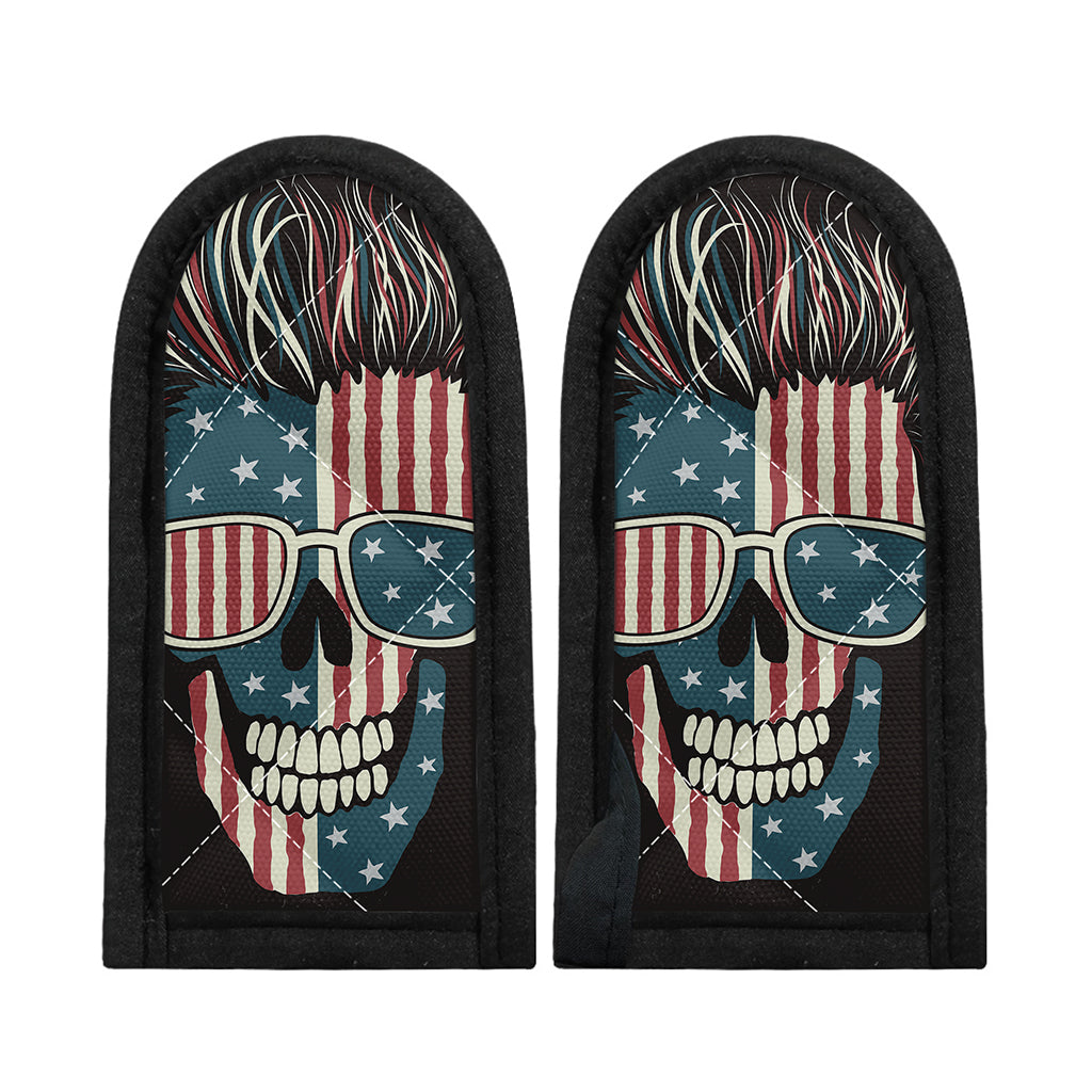 American Flag Skull Print Skillet Handle Cover