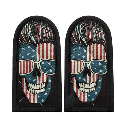 American Flag Skull Print Skillet Handle Cover