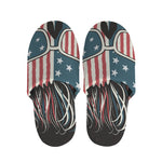 American Flag Skull Print Slippers