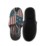 American Flag Skull Print Slippers