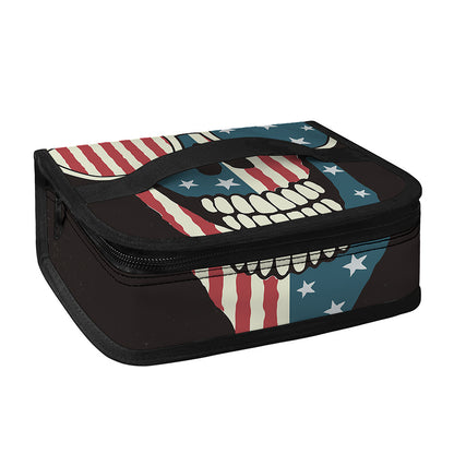 American Flag Skull Print Small Lunch Bag