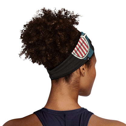 American Flag Skull Print Sports Headband