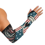 American Flag Skull Print Sun Protection Arm Sleeves