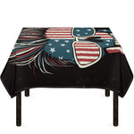 American Flag Skull Print Tablecloth